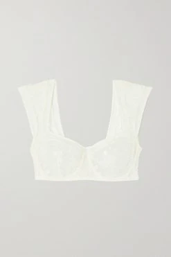 De gros 🎁 ERES Soutien Gorge à Bonnets Souples Et à Armatures En Dentelle Leavers Spirit ,Blanc ✨