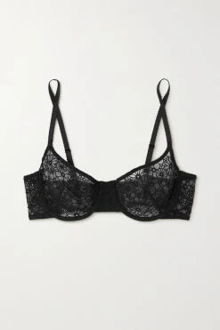 Meilleur prix 🤩 ERES Soutien-gorge Balconnet à Armatures En Tulle à Broderies Amarante ,Noir 💯
