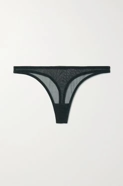 Bon marché 😉 ERES String En Tulle Stretch Imprimé Promesse ,Gris Foncé 👍