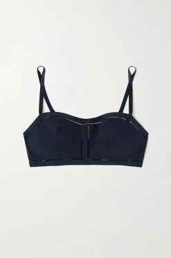Remise 🤩 ERES Soutien-gorge à Bonnets Souples En Jersey De Coton Stretch à Découpes Pourquoi ,Bleu Marine 👏