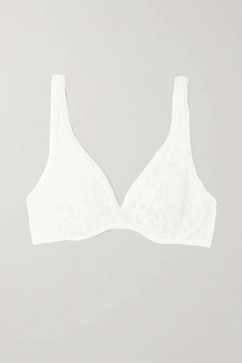 De gros 👏 ERES Soutien-gorge Triangle à Armatures En Tulle Stretch à Broderies Et à Finitions En Dentelle Vertige ,Blanc 💯
