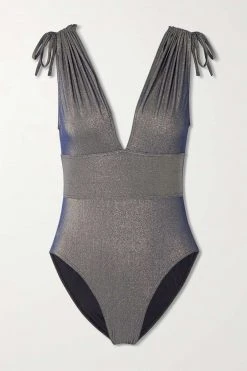 Meilleure affaire 🎉 ERES Maillot De Bain En Lurex Stretch à Fronces Nadia X Maison Rabih Kayrouz ,Doré ✨