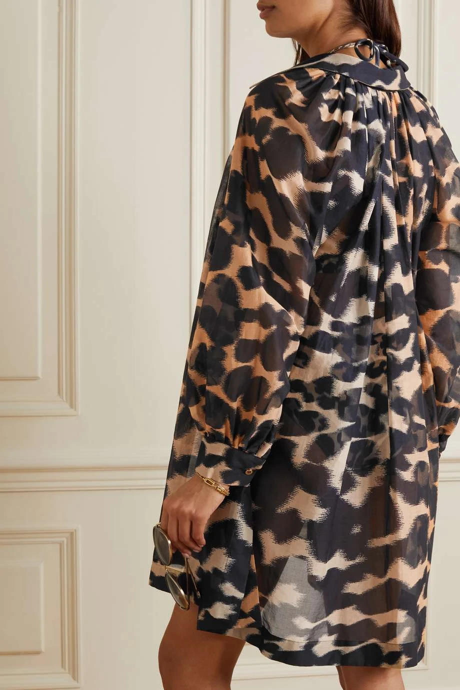 Vente flash ⭐ ERES Cafetan En Voile De Coton à Imprimé Léopard Lea X Maison Rabih Kayrouz 😉 – Image 3