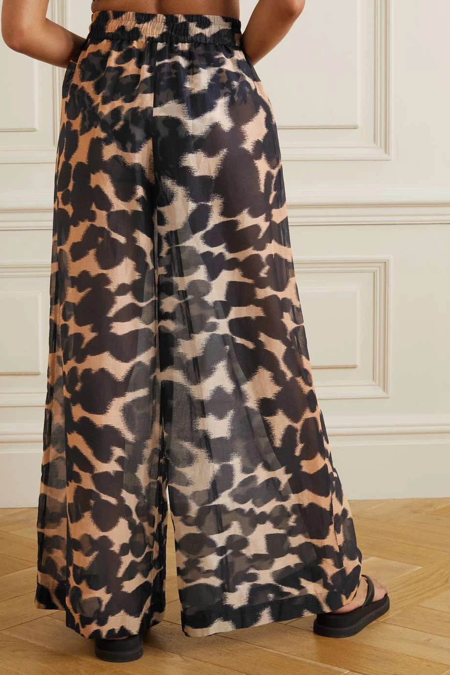 Meilleure affaire ⭐ ERES Pantalon Large En Voile De Coton à Imprimé Léopard Pia X Maison Rabih Kayrouz ✔️ – Image 3