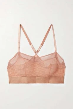 Offres 🥰 ERES Brassière En Tulle Stretch à Broderies Figure ,Beige ⌛