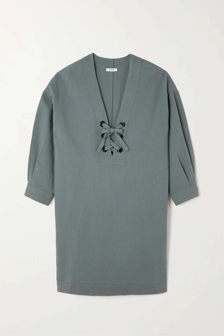 Meilleur prix đ ERES Tunique En CrĂ©pon De Coton Ă Lacets Nymphe ,Vert đ