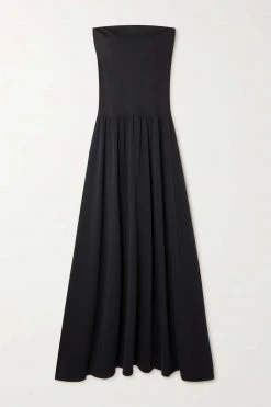 Budget 🎉 ERES Robe Bustier Longue En Jersey Stretch Oda ,Noir ⭐