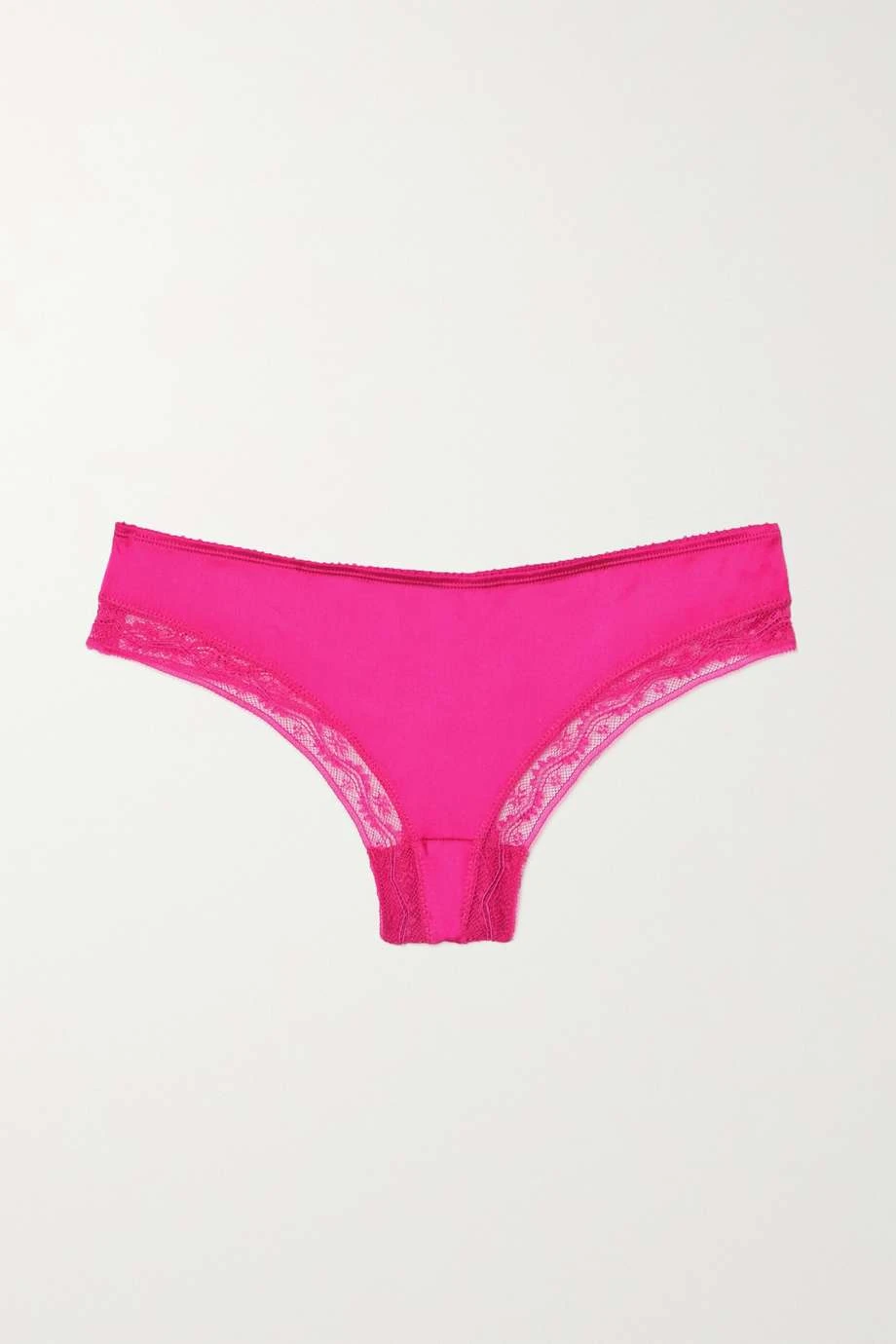Budget ❤️ ERES String En Satin De Soie Mélangée à Finitions En Dentelle Amour ,Rose ❤️
