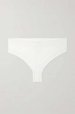 Meilleure affaire ✔️ ERES Culotte En Tulle Stretch à Broderies Allure ,Blanc ❤️