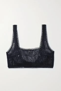 De gros 🔔 ERES Soutien-gorge En Dentelle Leavers Stretch Grey ,Bleu Nuit 🎁