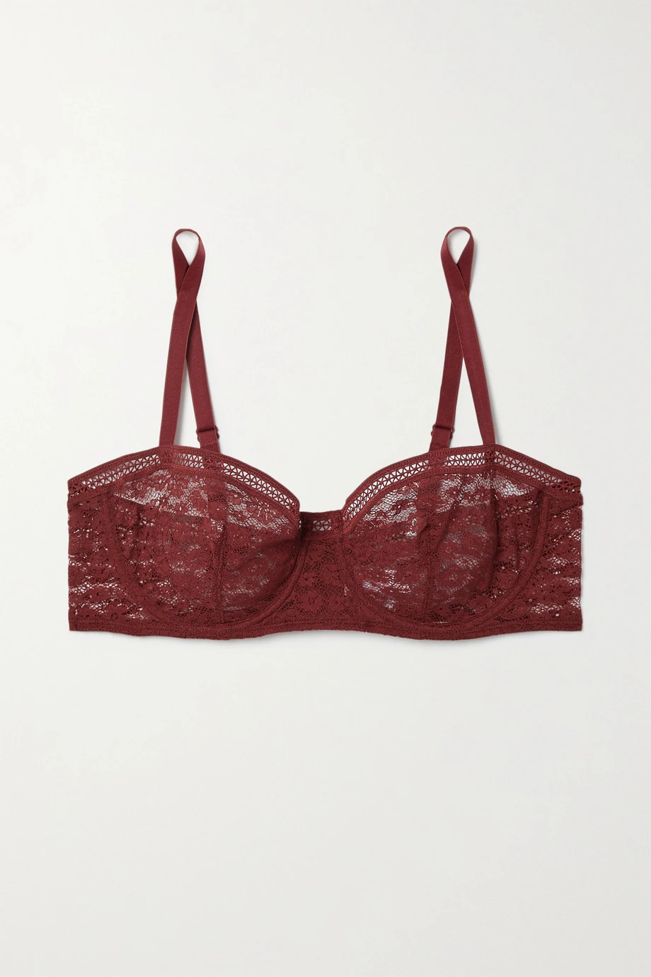 Grosses soldes ❤️ ERES Soutien-gorge En Dentelle Leavers Stretch Poudrée ,Rouge ⌛