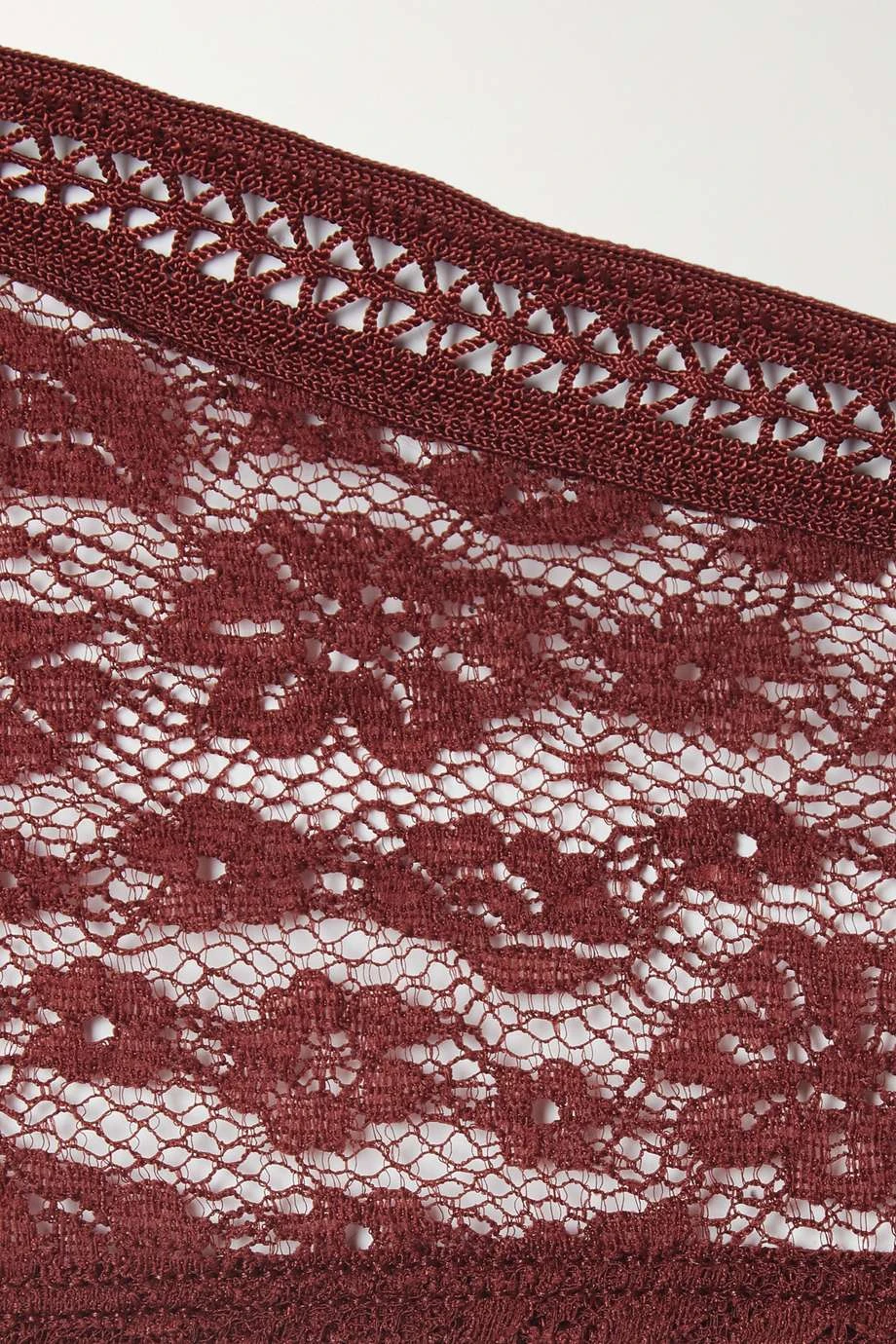 Grosses soldes ❤️ ERES Soutien-gorge En Dentelle Leavers Stretch Poudrée ,Rouge ⌛ – Image 4