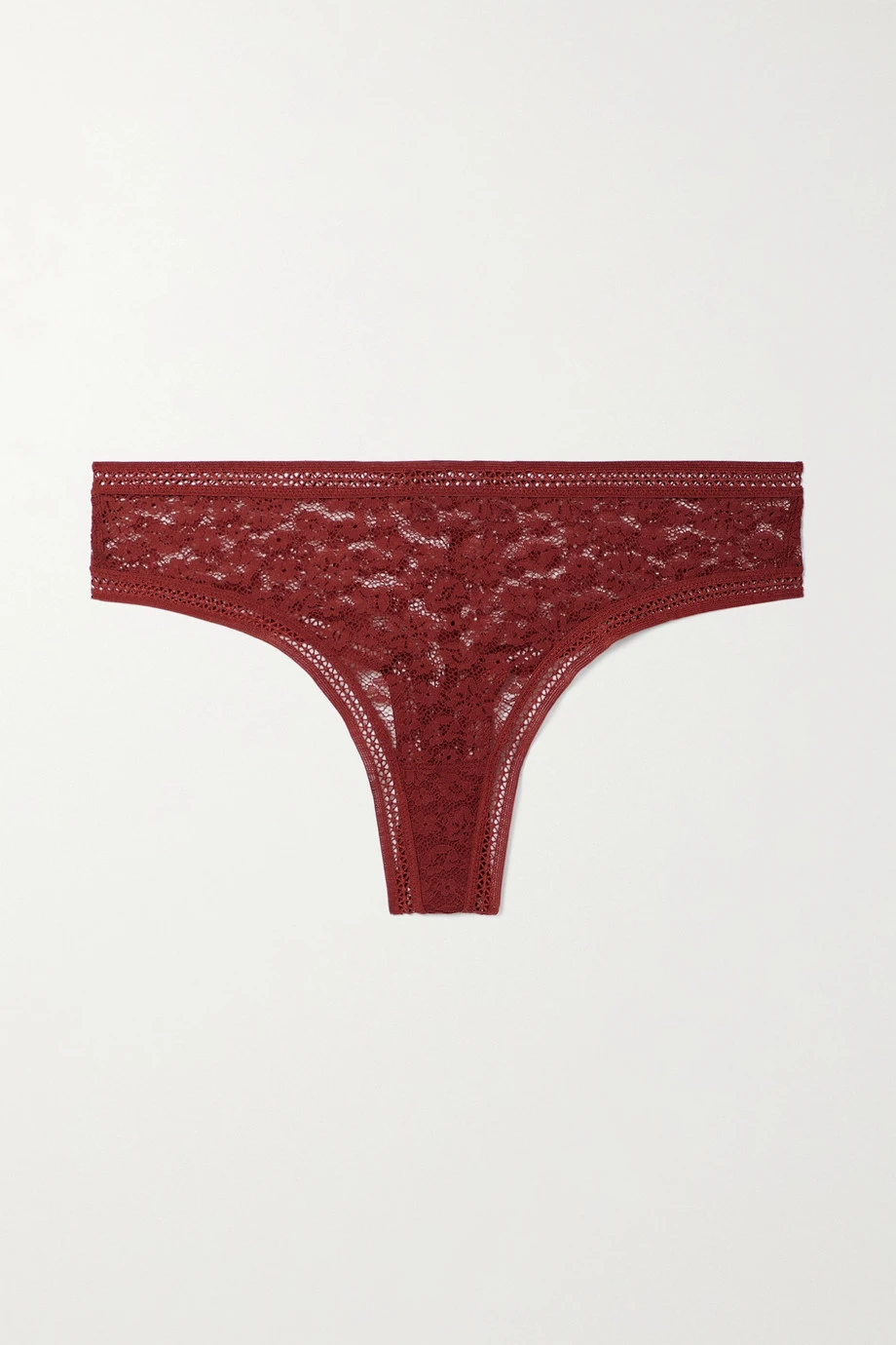 Promo ✨ ERES String En Dentelle Leavers Stretch Vigne ,Rouge Claret ❤️