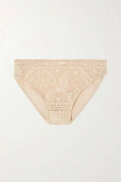 Remise 🔔 ERES Culotte En Tulle Brodé Et En Jersey Stretch Baie ,Beige 🔔