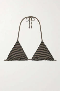 Bon marché ⭐ ERES Haut De Bikini En Lurex Stretch à Rayures Backgammon Party ,Noir ❤️