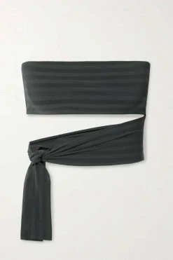 Promo ⌛ ERES Haut De ✔️ Bikini Bandeau à Rayures Backgammon Diamond ,Noir ✨