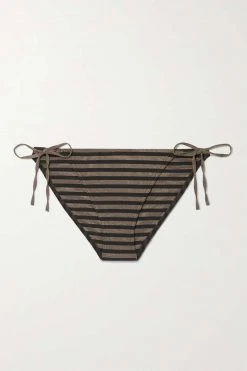 De gros 😉 ERES Culotte De Bikini En Lurex Stretch à Rayures Backgammon Round ,Noir 😀