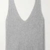 Vente flash 👏 ERES Débardeur En Laine Et Cachemire Mélangés Côtelés Raphaelle ,Gris ❤️