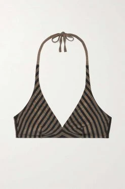 Grosses soldes 😉 ERES Haut De Bikini Dos Nu En Lurex Stretch à Rayures Backgammon Mister ,Noir 🎁