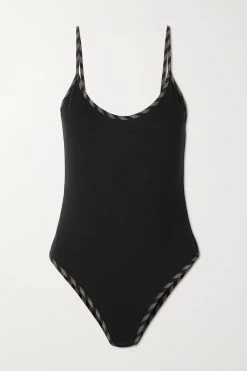 Le moins cher ❤️ ERES Maillot De Bain à Finitions En Lurex Canotier ,Noir 🥰
