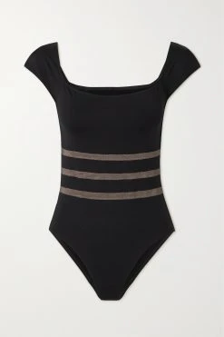 Budget ❤️ ERES Maillot De Bain à Finitions En Lurex Mariniere ,Noir 😉