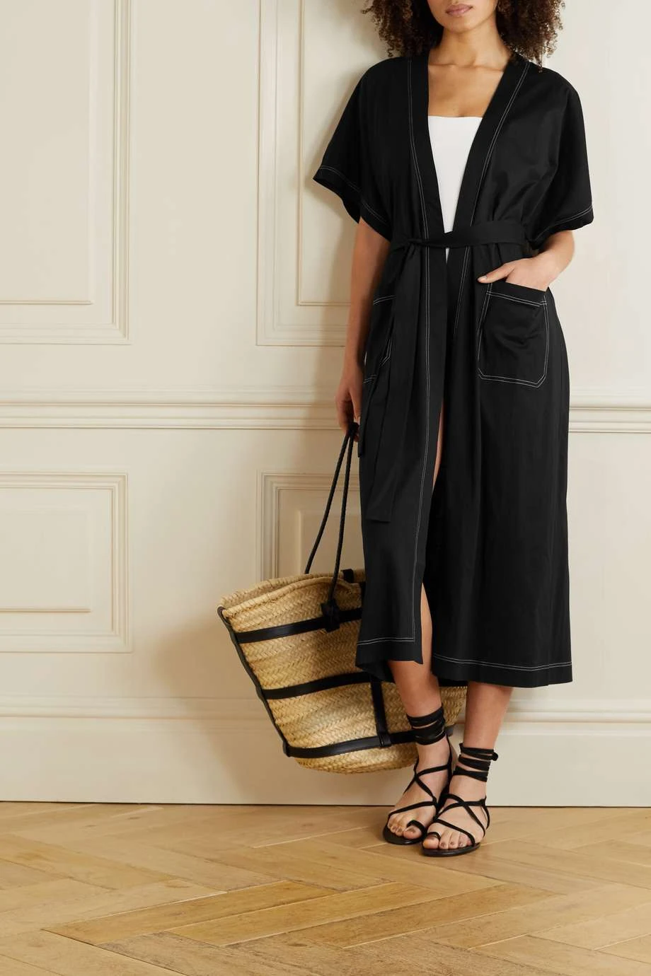 Les meilleures critiques de ✨ ERES Veste Longue En Voile De Coton Tiffany ,Noir 😉 – Image 5