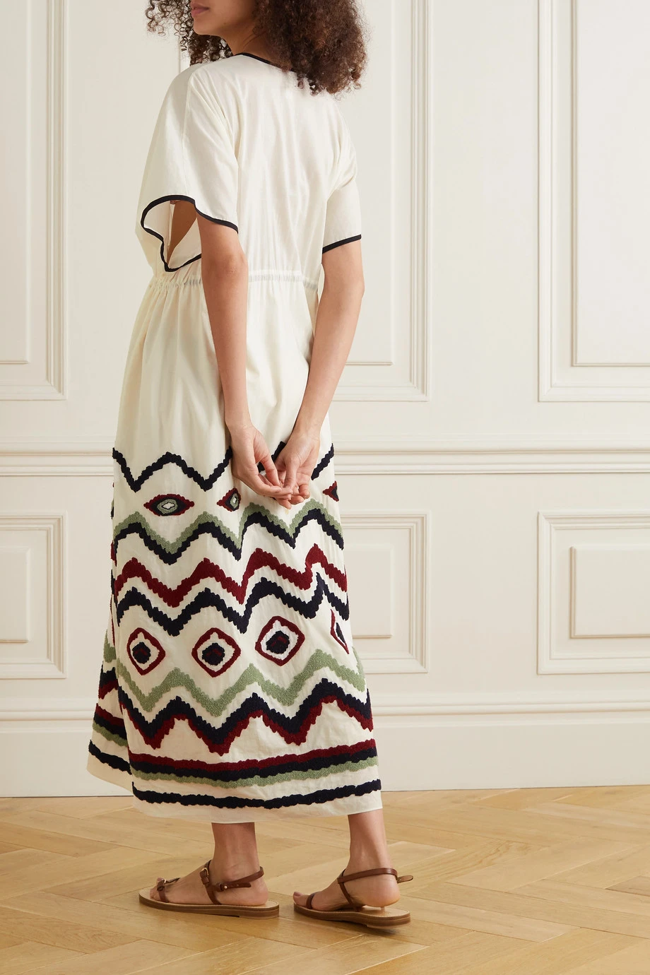 Remise 💯 ERES Robe En Coton à Broderies Cigale ,Blanc 😉 – Image 3