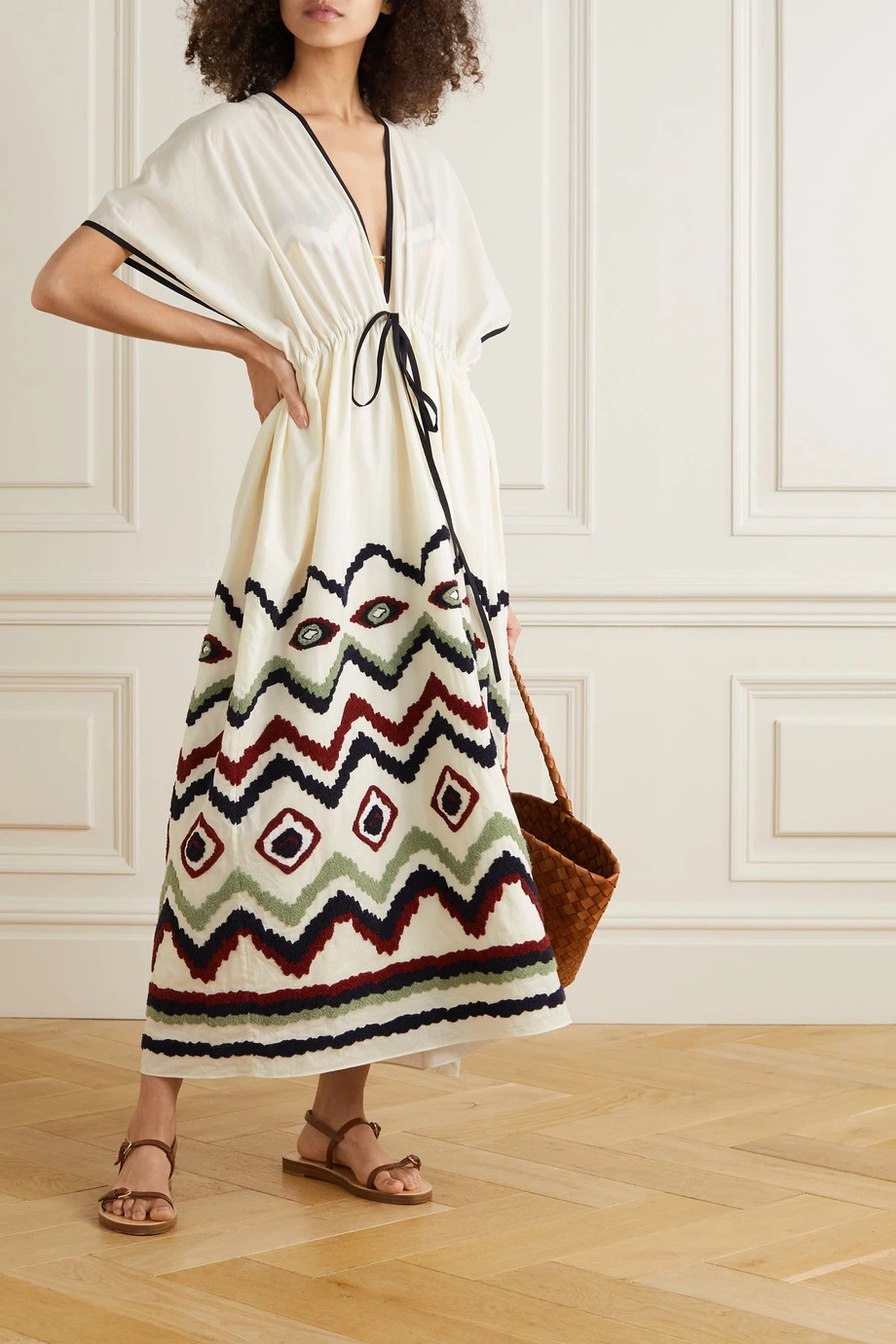 Remise 💯 ERES Robe En Coton à Broderies Cigale ,Blanc 😉 – Image 5