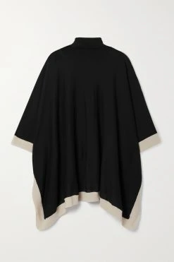 Les meilleures critiques de 🧨 ERES Poncho à Col Roulé En Cachemire Bicolore Marin ,Noir 😉