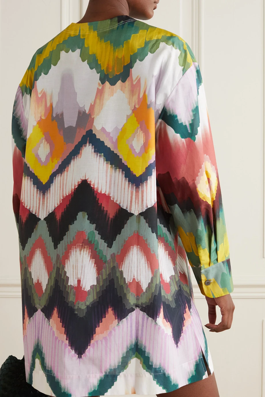 Promo đ ERES Tunique En Voile De Coton Et De Soie MĂ©langĂ©s ImprimĂ©s Coquelicot ,Vert đ„ â Image 4