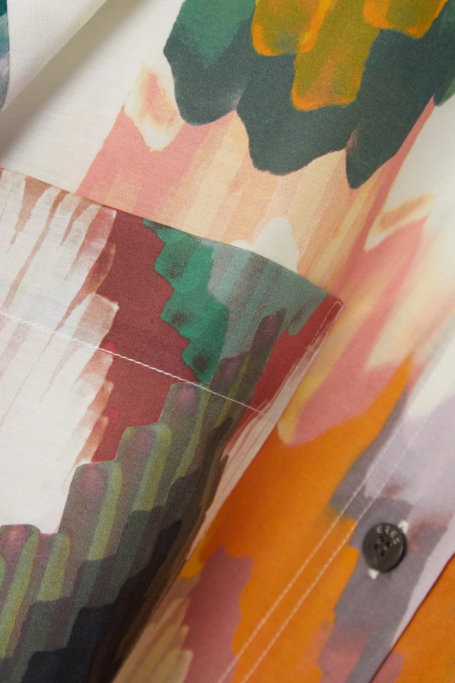 Promo đ ERES Tunique En Voile De Coton Et De Soie MĂ©langĂ©s ImprimĂ©s Coquelicot ,Vert đ„ â Image 5