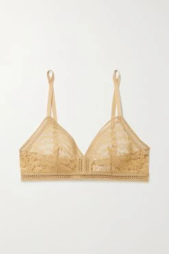 Les meilleures critiques de ⌛ ERES Soutien-gorge Triangle à Bonnets Souples En Dentelle Leavers Stretch Menthol ,Beige ❤️